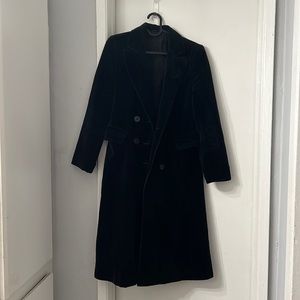 Black Velvet Trench Coat
